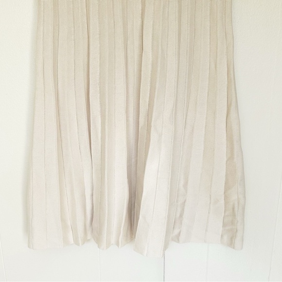 NWT J.CREW FACTORY Sleeveless Sweater-Dress Pleated Cream Medium - Picture 4 of 11